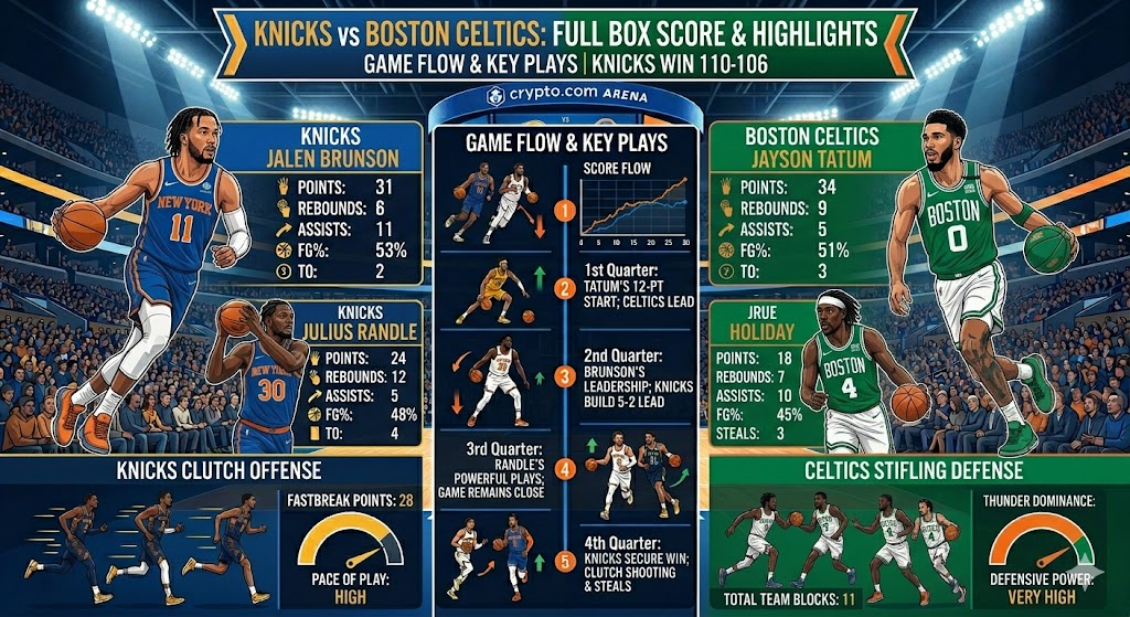 Knicks vs Boston Celtics Match Player Stats: Full Box Score & Highlights
