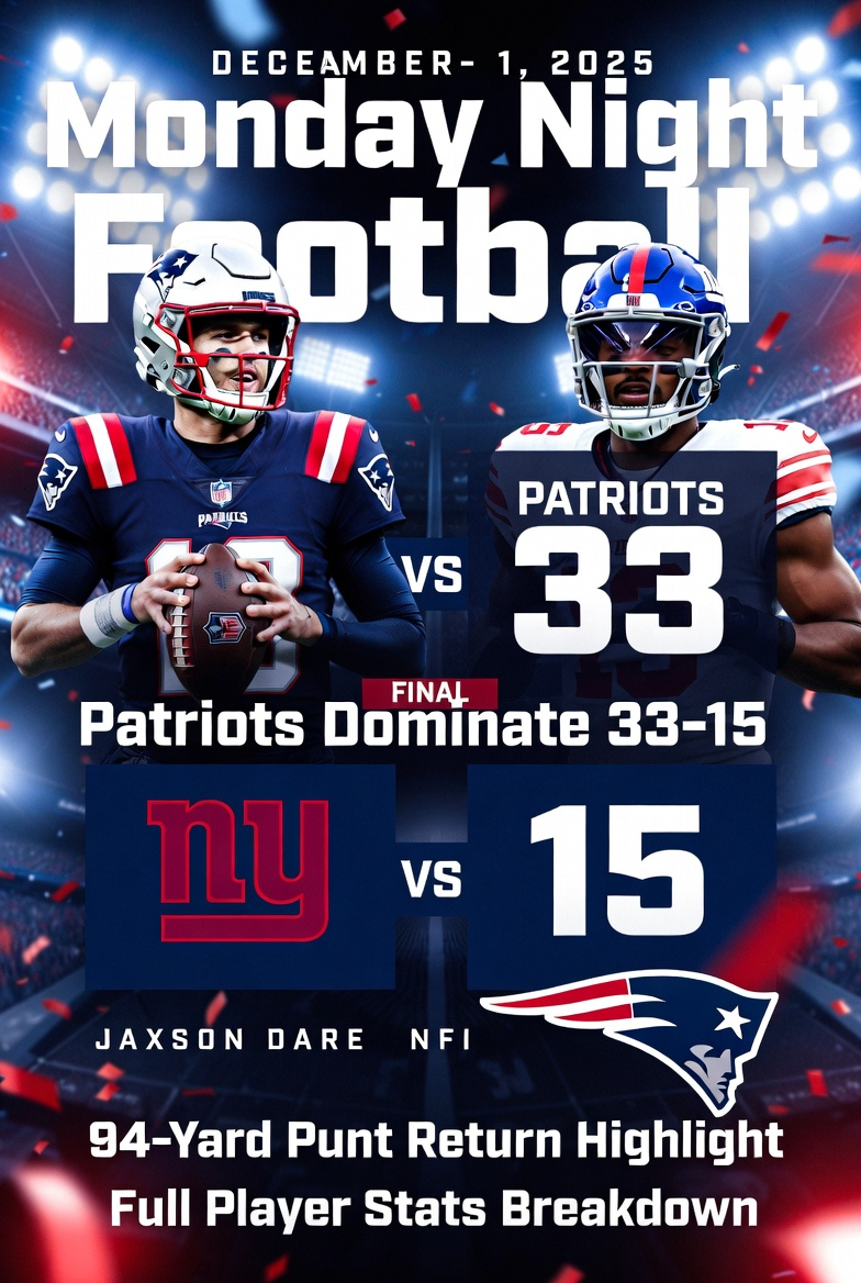 New York Giants vs New England Patriots Match Player Stats: Full 2025 Breakdown